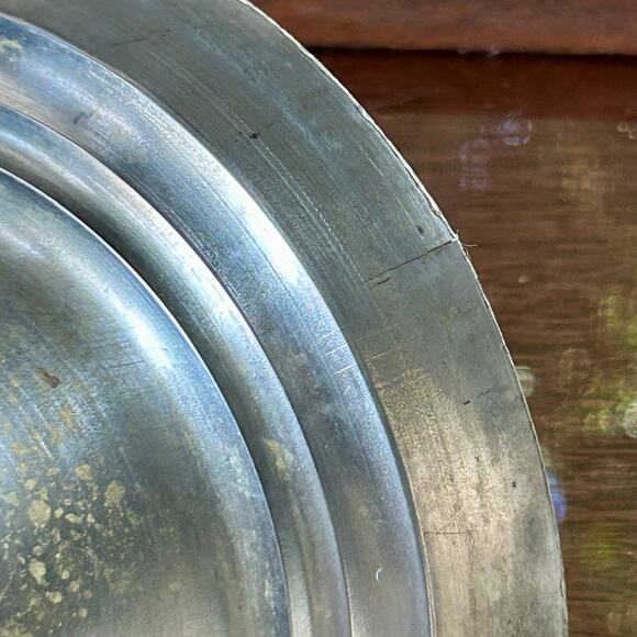 Mid-CenturyOrange and Green Striped Glass Cocktail Shaker w/ Chrome Top, 10” - Picture 4 of 16